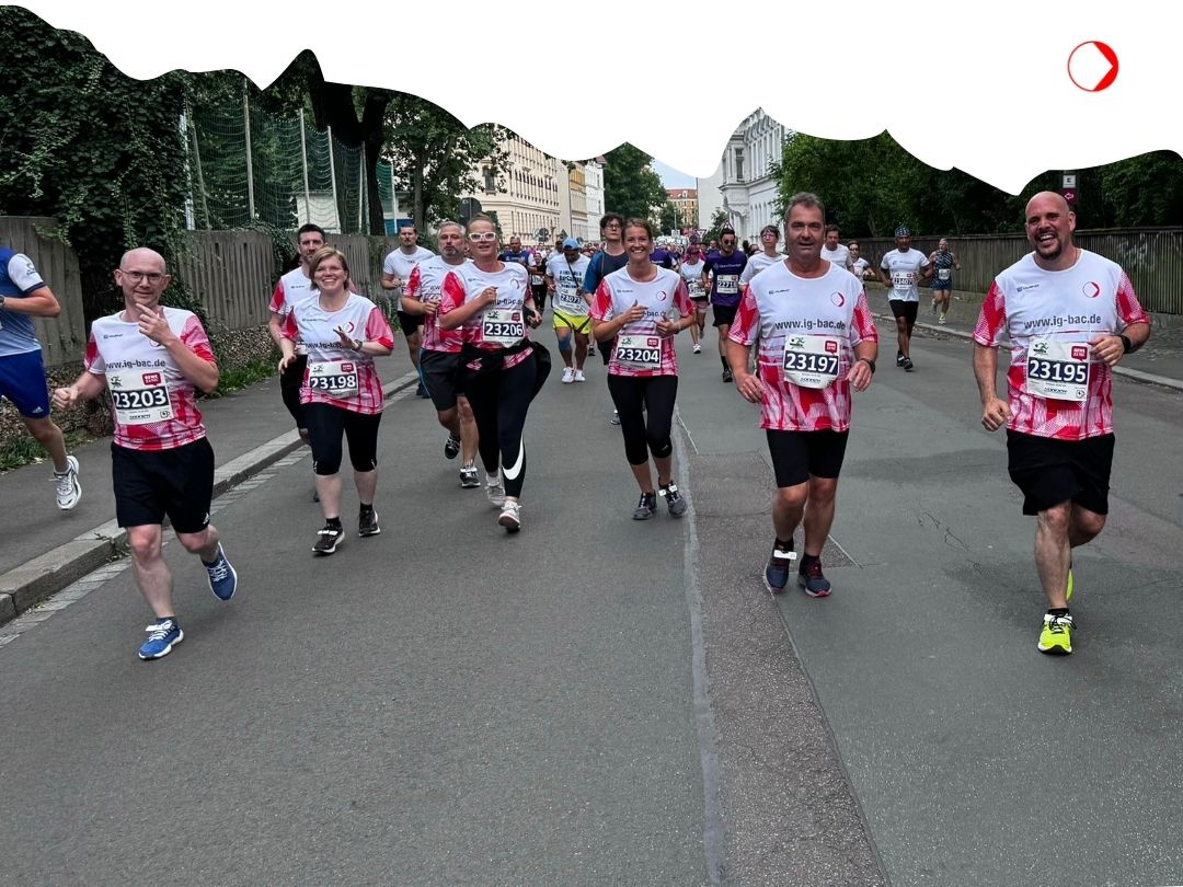 Läuferteam beim Firmenlauf Leipzig